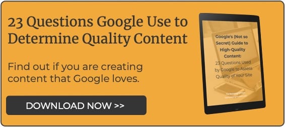23 Question Google Use to Assess Quality Content